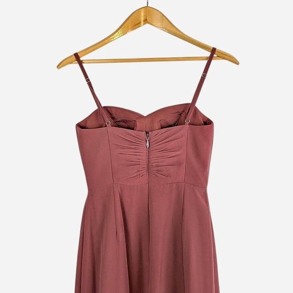 Azazie Justina Bridesmaid Dress Desert Rose - Size A0 - Picture 5 of 8